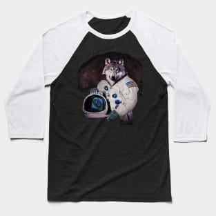 Wolfy Goes to Mars Baseball T-Shirt